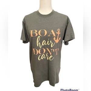 Boat Hair Don’t Care T-shirt. Size M.